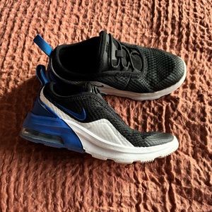 Kids Nike Air Max Toddler Sneakers, Blue, Black, and White Tennis Shoes